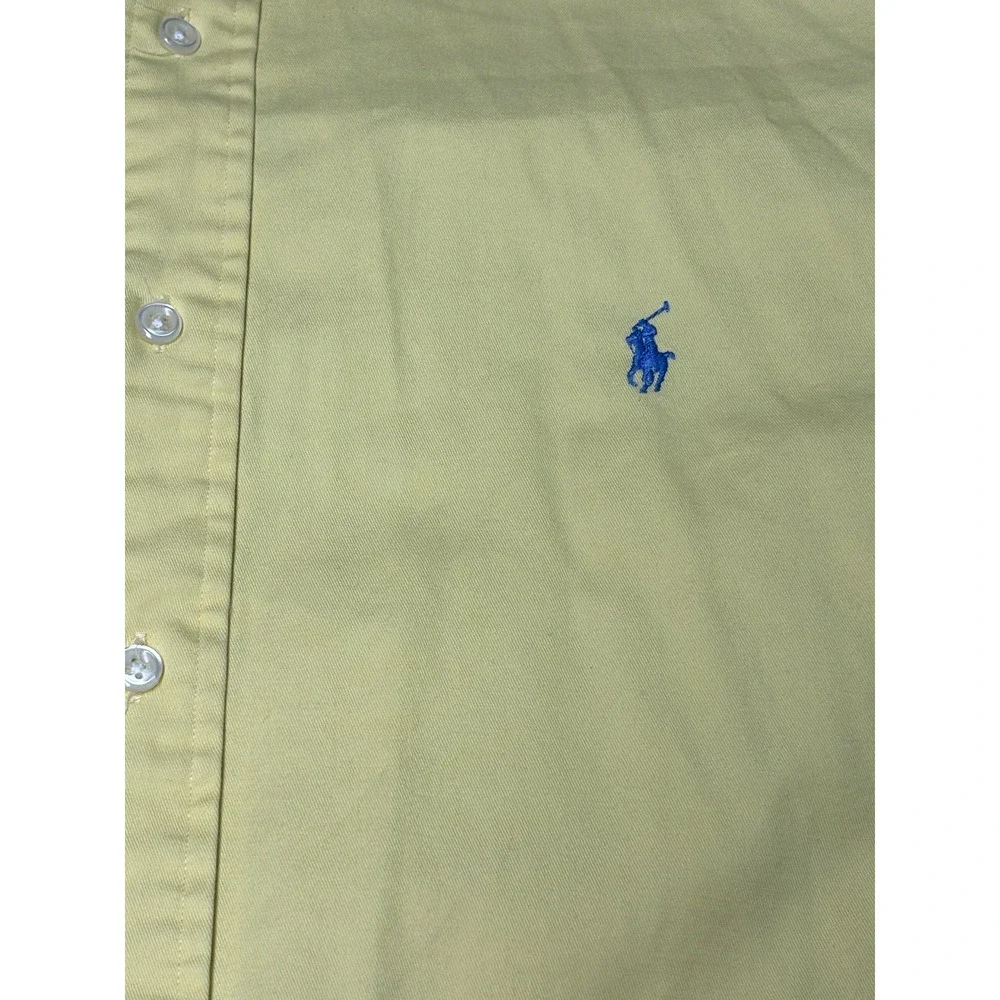 Ralph Lauren Blake Shirt Mens XXL Yellow Cotton Twill Button Down Long Sleeve